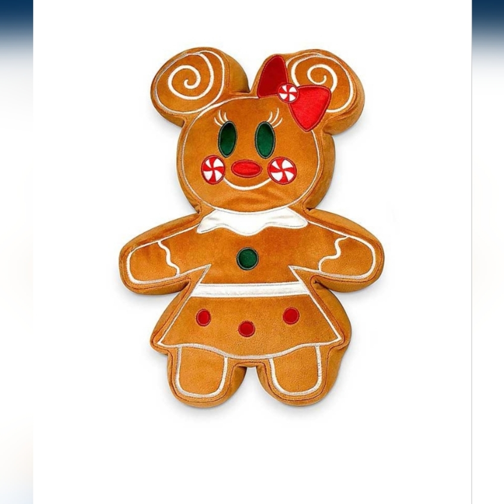 Disney Minnie Mouse Holiday Gingerbread Cookie Scented Plush NWT